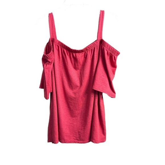 Velvet By Graham & Spencer (EUC) Cold Shoulder Top Size XL, 100% Cotton - Picture 2 of 9